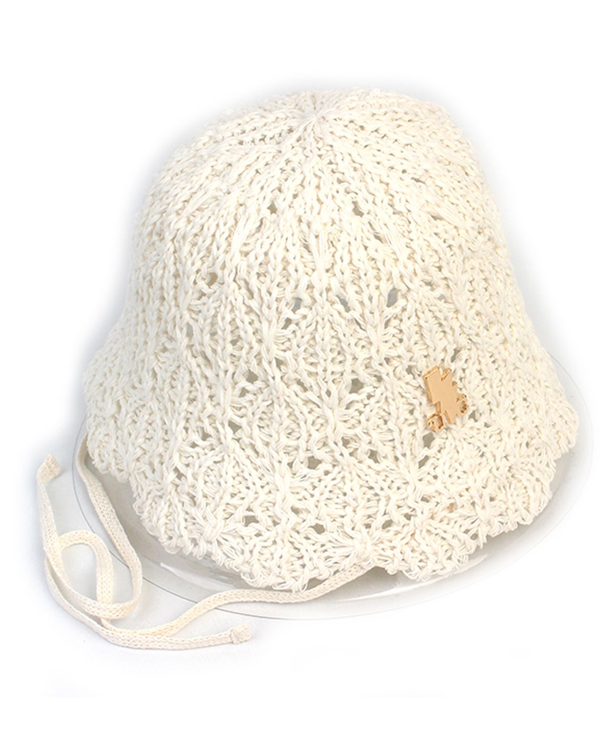 유니버셜 케미스트리(UNIVERSAL CHEMISTRY) Summer String Ivory Bonnet Hat 여름버킷햇