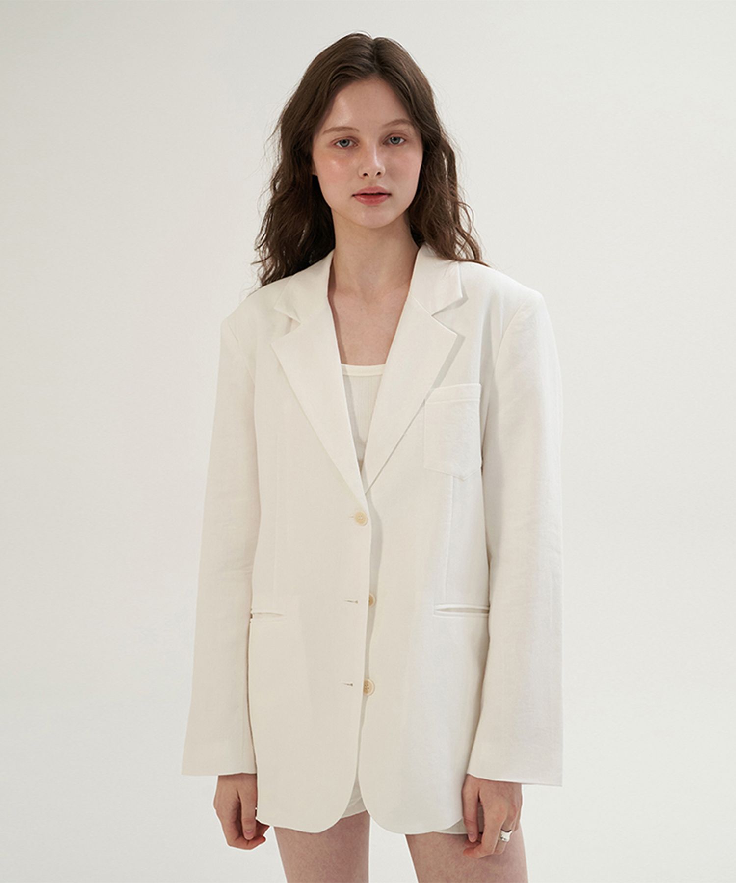 アウターその他 SOMEWHERE BUTTER. Summer Linen Jacket Ivory BT24UJK001IV MUSINSA | SOMEWHEREBUTTER Summer Linen Jacket - Ivory