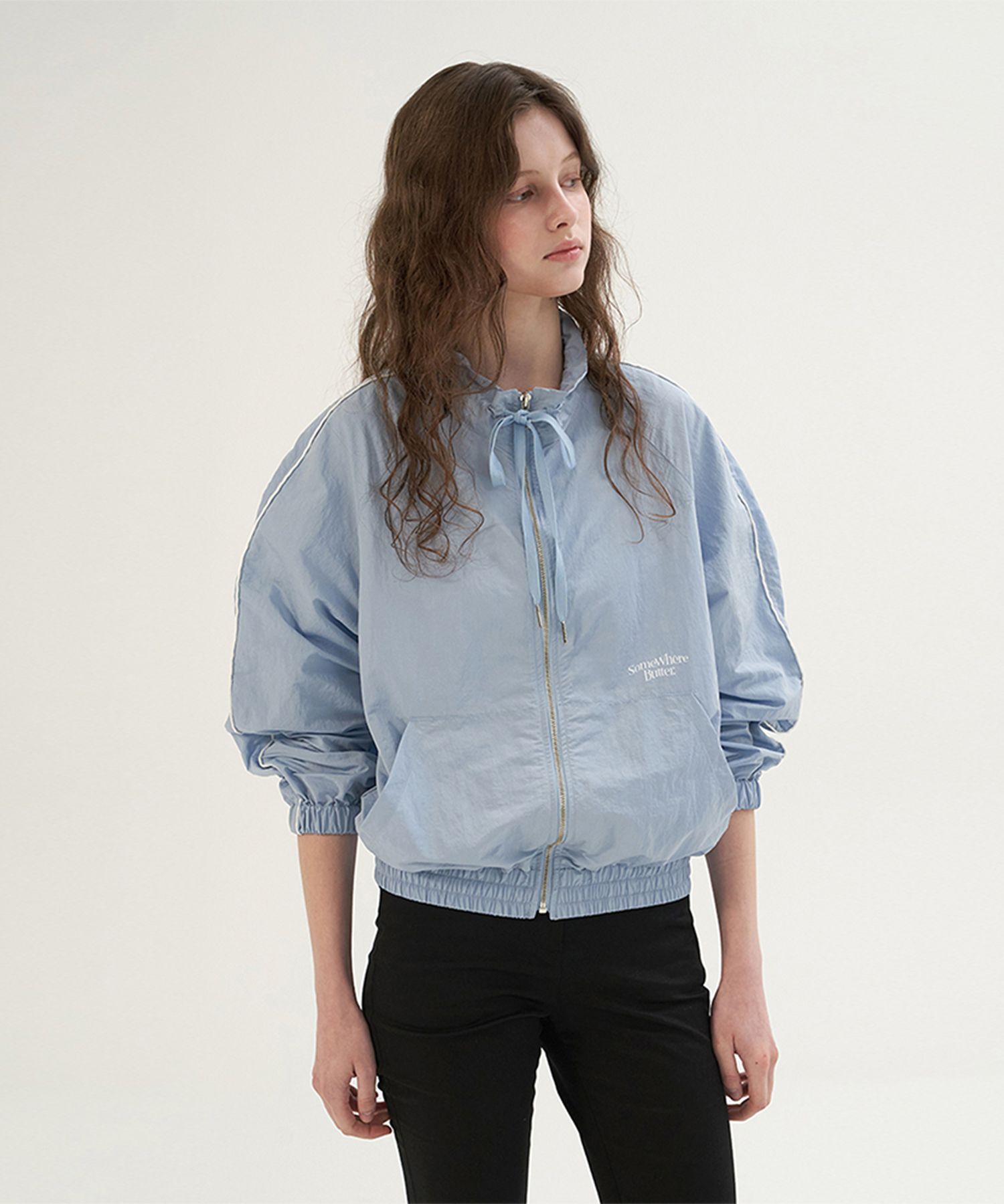 ☆送料・関税込☆SOMEWHERE BUTTER★Line windbreaker★ MUSINSA | SOMEWHEREBUTTER Line Windbreaker - Light Blue
