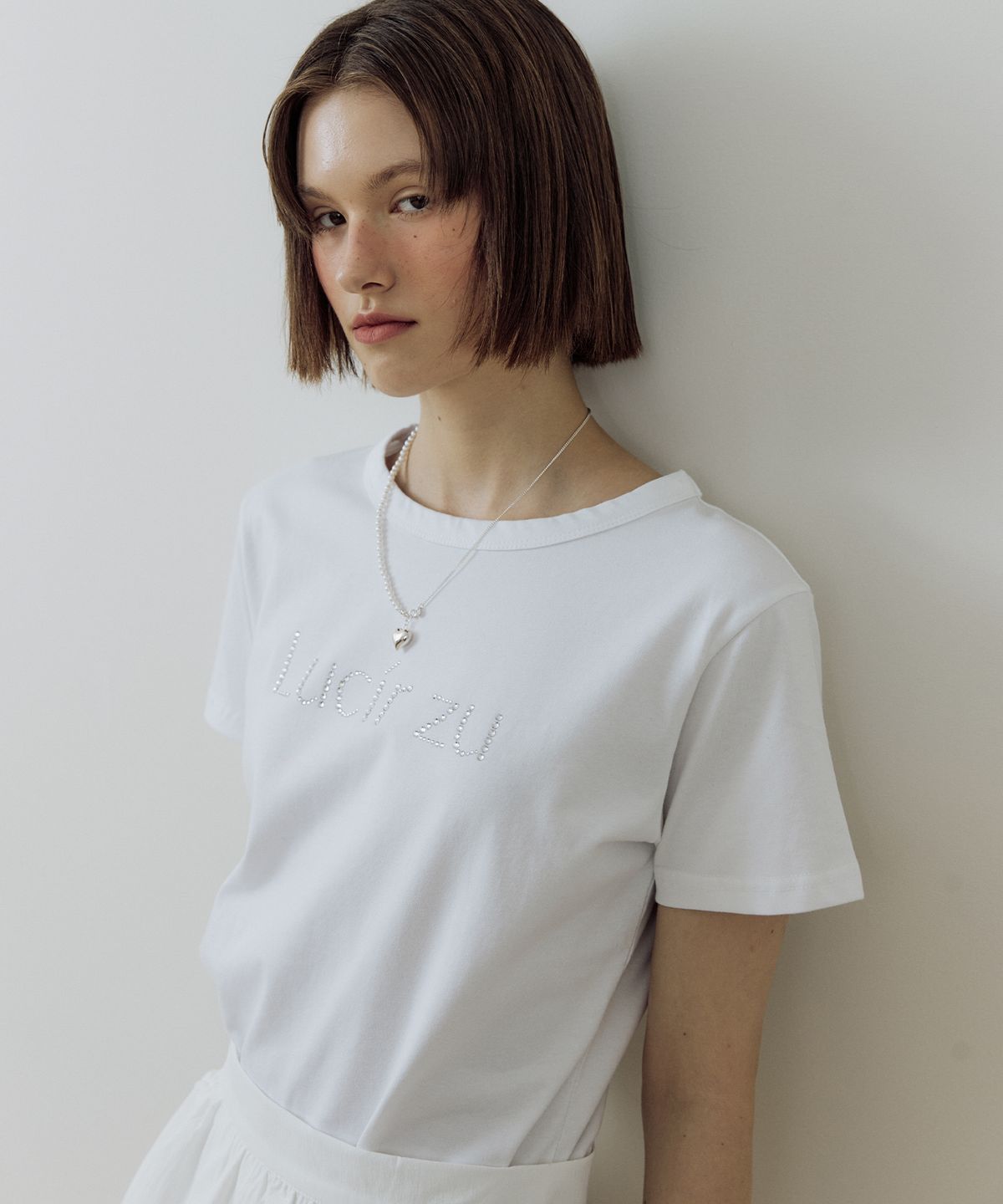 루시르주(LUCIR ZU) heart ball silver Necklace (담수진주+925silver)