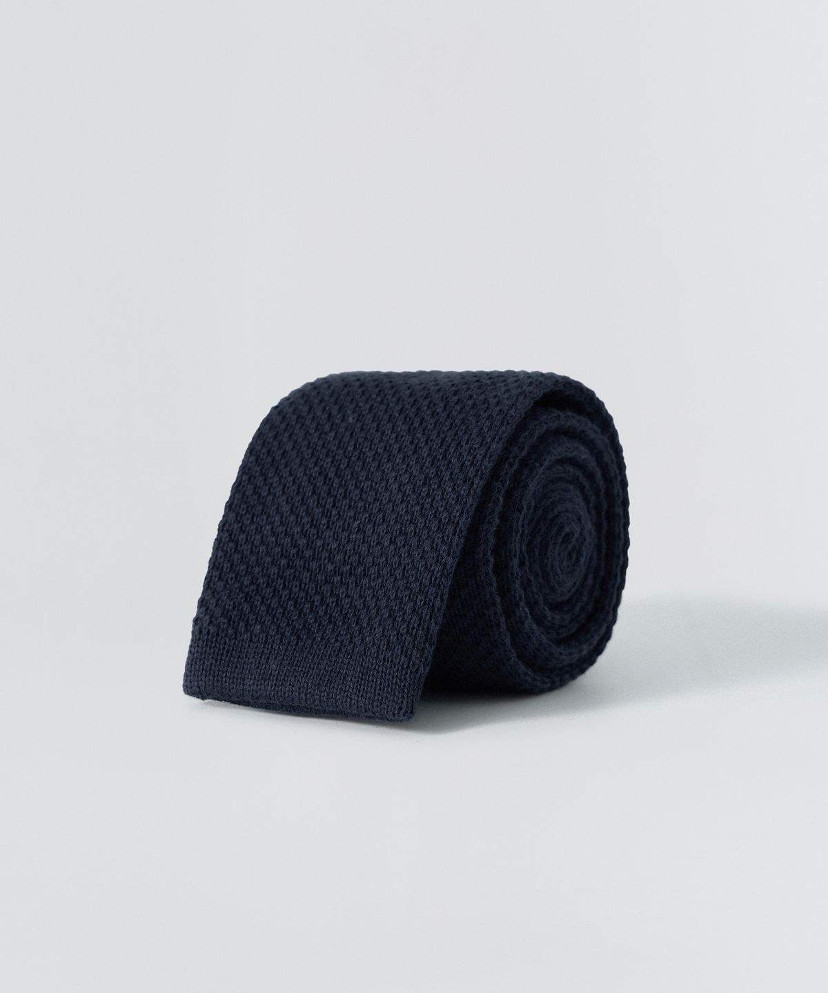 이지오(EZIO) Classic Cotton Knit Tie_Navy
