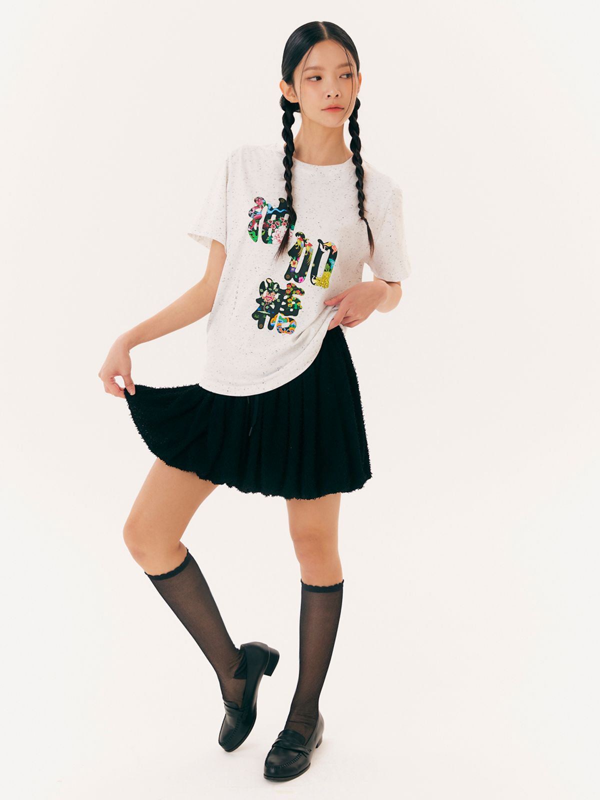 유가당(YUGADANG) Balloon mini skirt_black