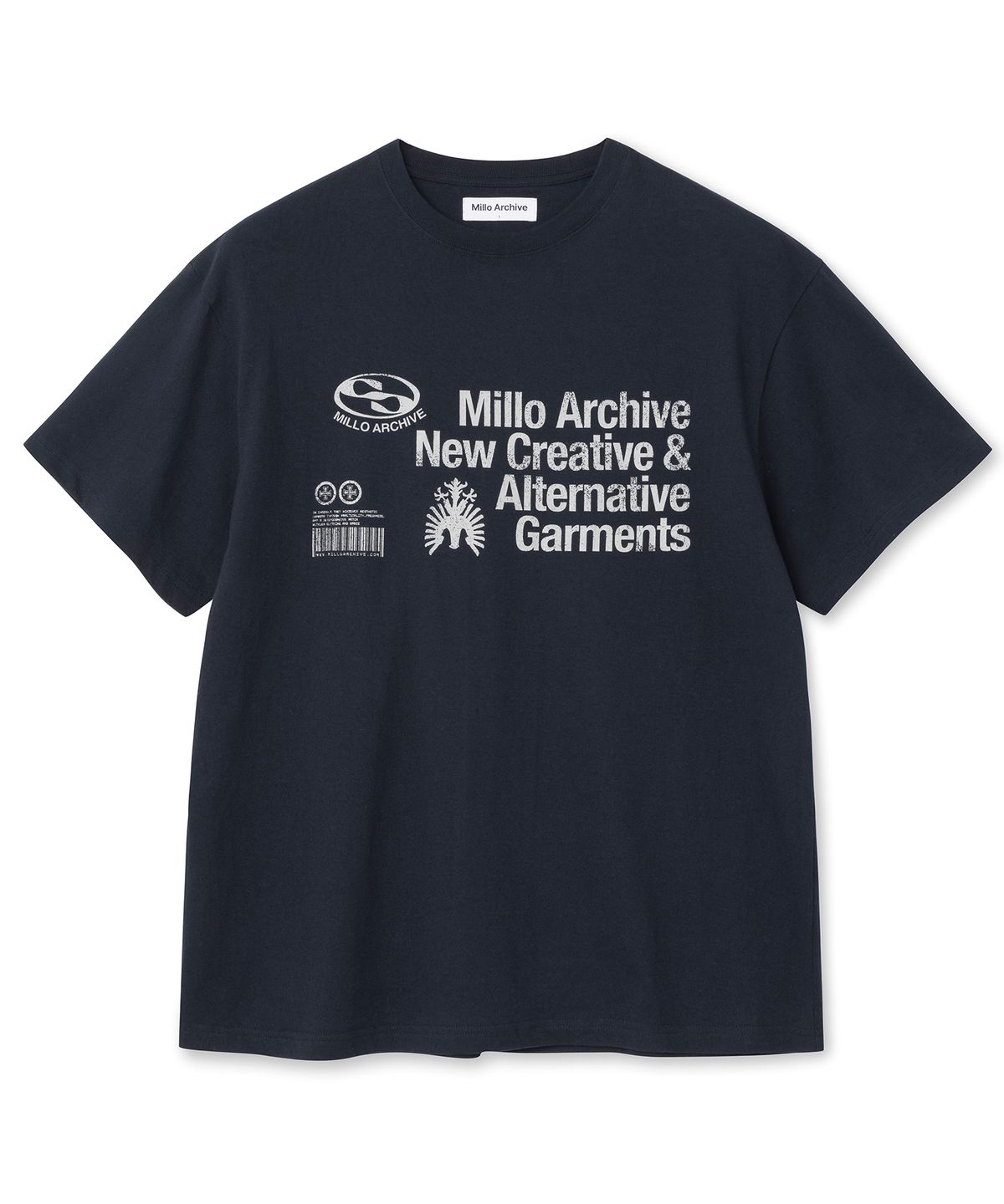 밀로 아카이브(MILLO ARCHIVE) 오블리크 티셔츠 [딥 네이비]