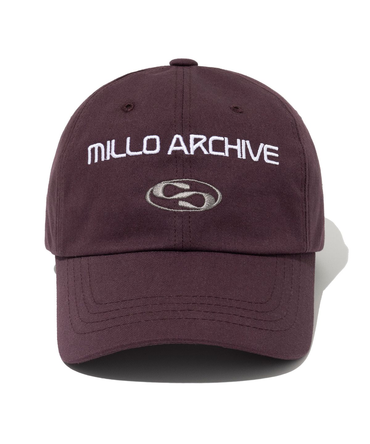 밀로 아카이브(MILLO ARCHIVE) 클리어 엠블럼 볼 캡 [버건디]