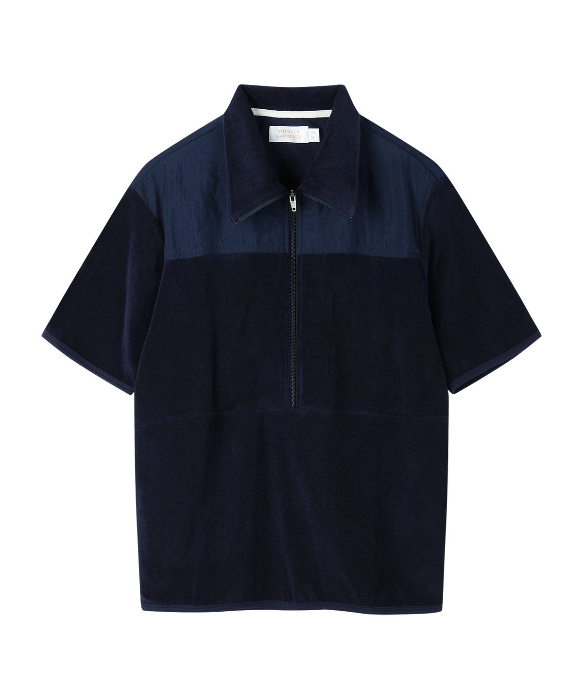 유니드가먼츠(YOUNEEDGARMENTS) 밀리터리 테리 하프 집 (네이비)