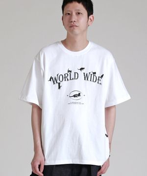 월드 와이드 캣 반팔티 화이트
