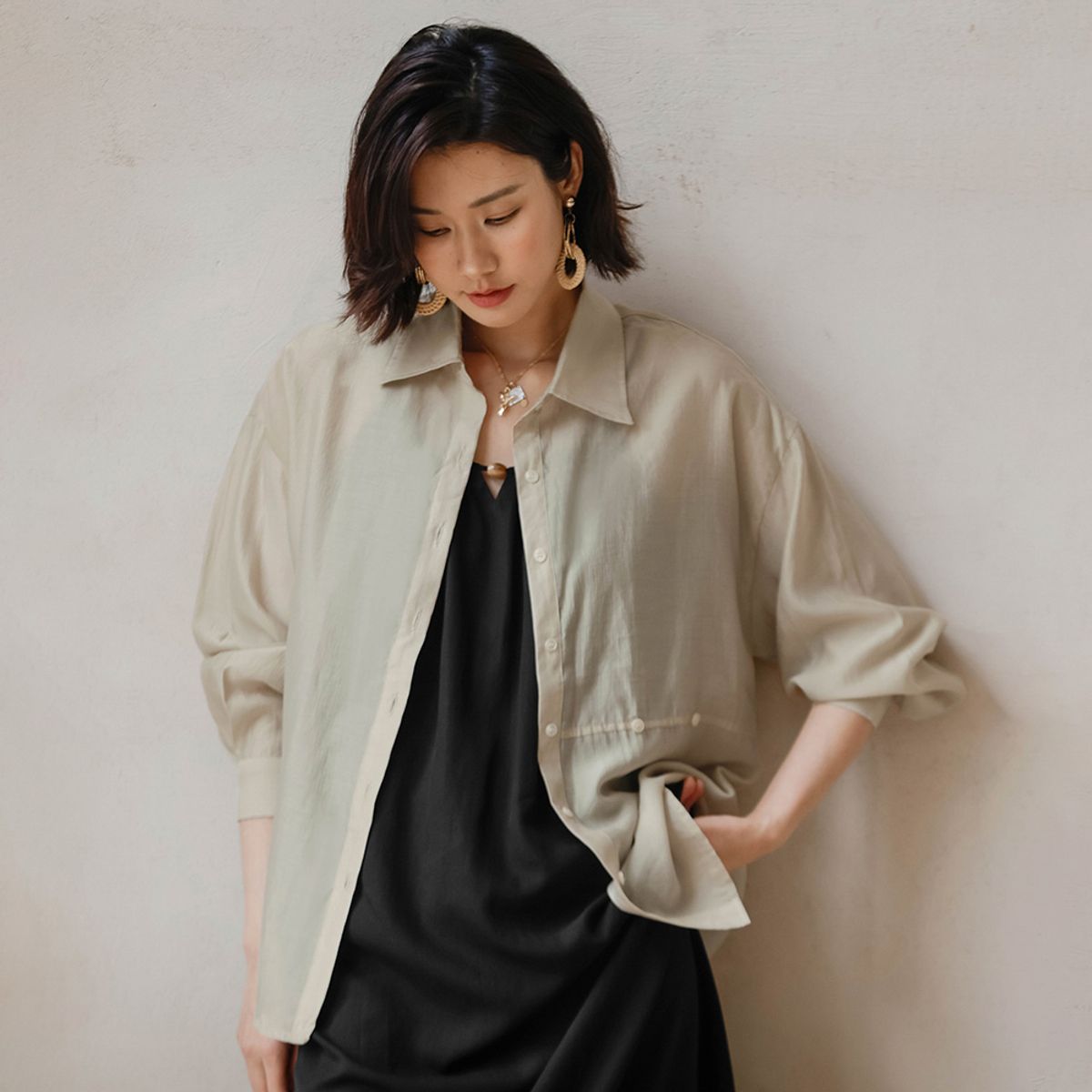 랭썬(LANGSON) LS_Oversize collar shirt