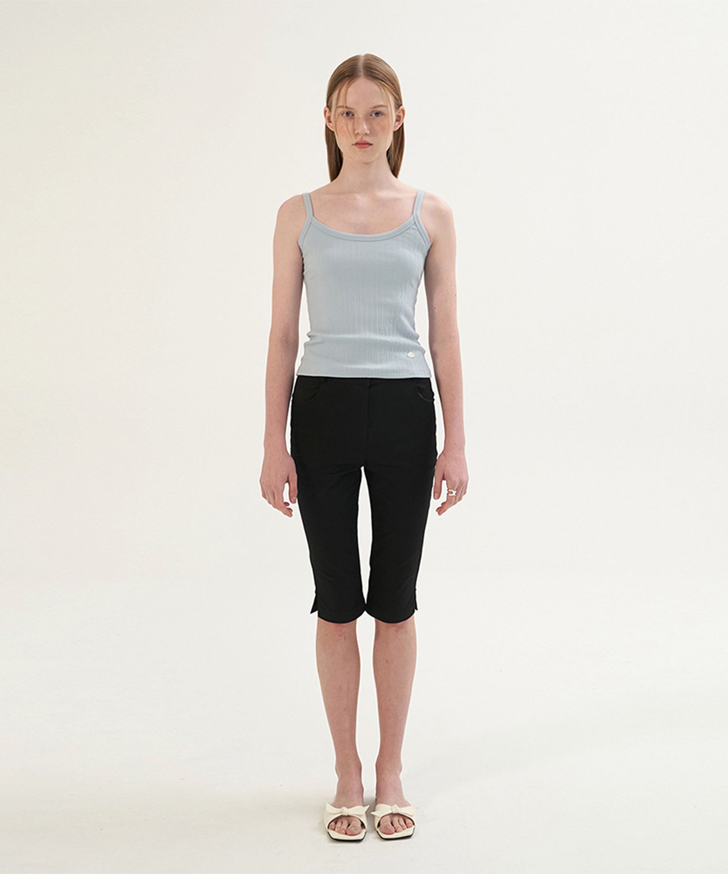 MUSINSA | SOMEWHEREBUTTER Slit Biker Pants - Black