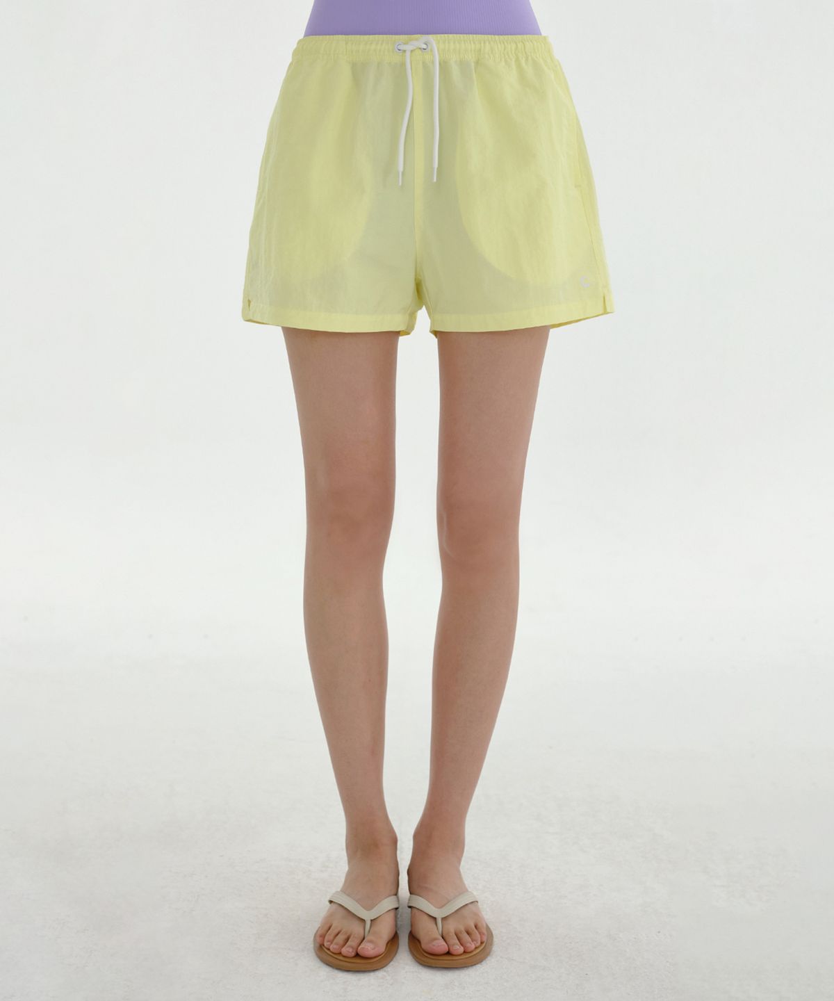 클로브(CLOVE) [24SS clove] Logo Summer Shorts_Women (Lemon)