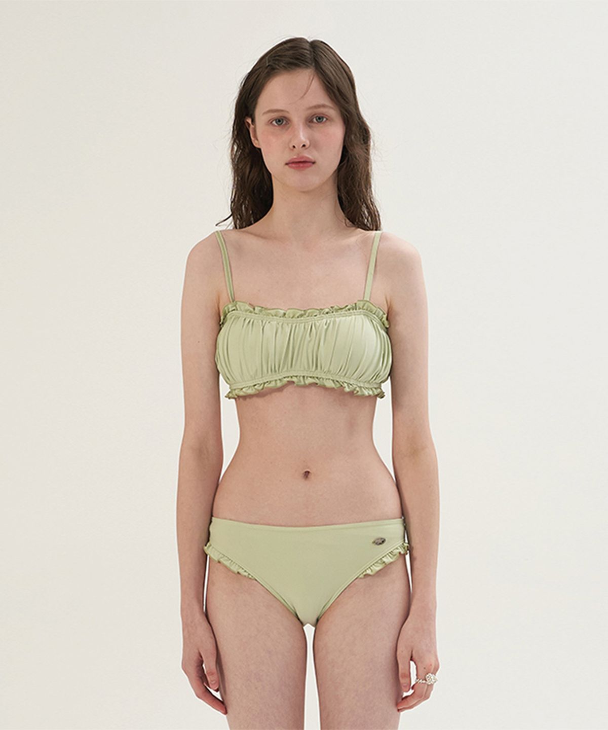 썸웨어버터(SOMEWHEREBUTTER) Frill pendant bikini - Mint