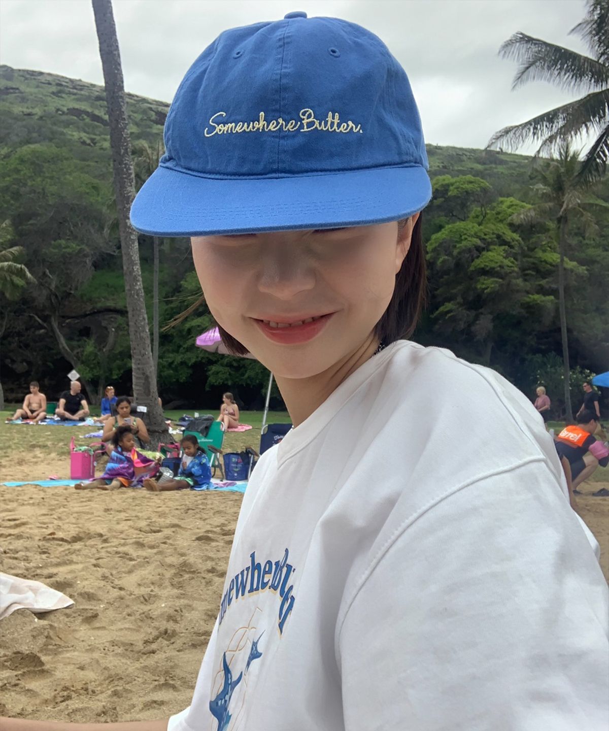 썸웨어버터(SOMEWHEREBUTTER) Vacance letter ball cap - 3color