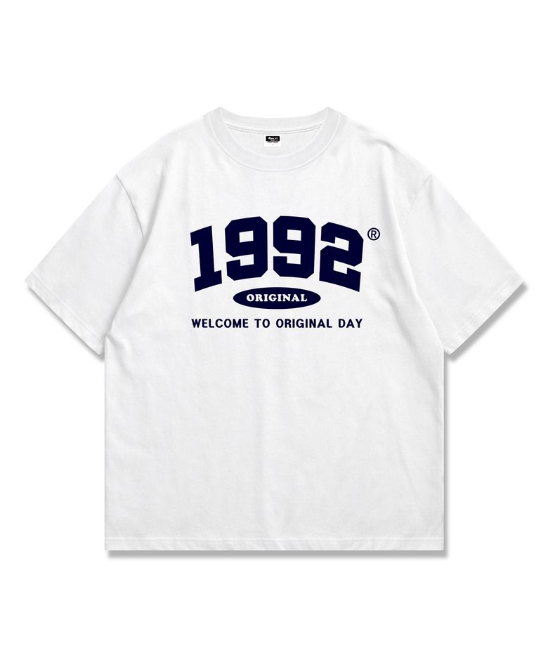 Original 1992 오버핏 반팔 티셔츠 White
