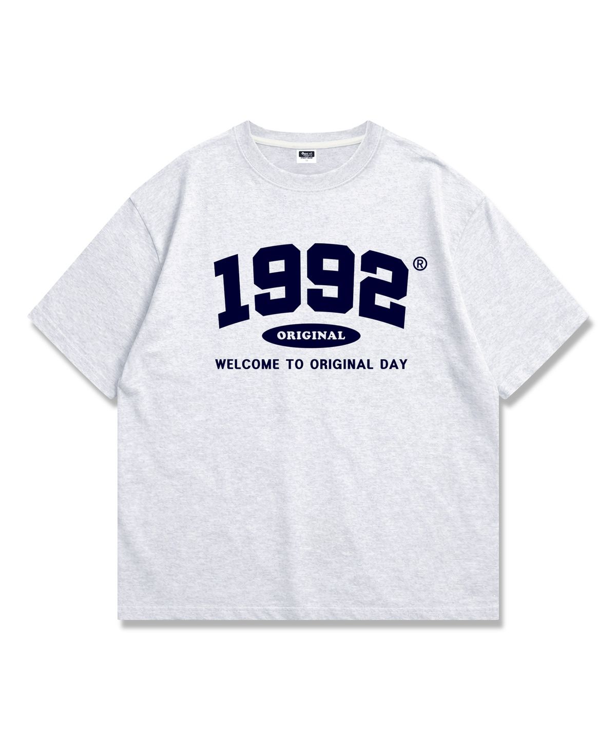 오리지널데이(ORIGINALDAY) Original 1992 오버핏 반팔 티셔츠 White melange