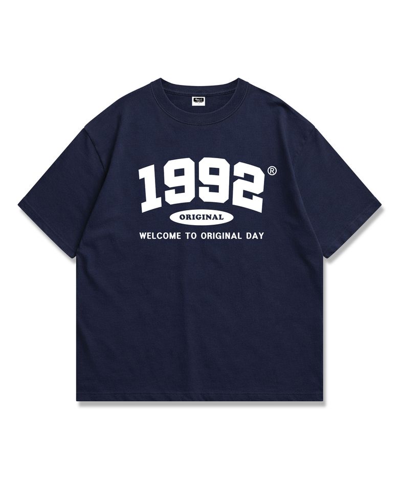 Original 1992 오버핏 반팔 티셔츠 Navy