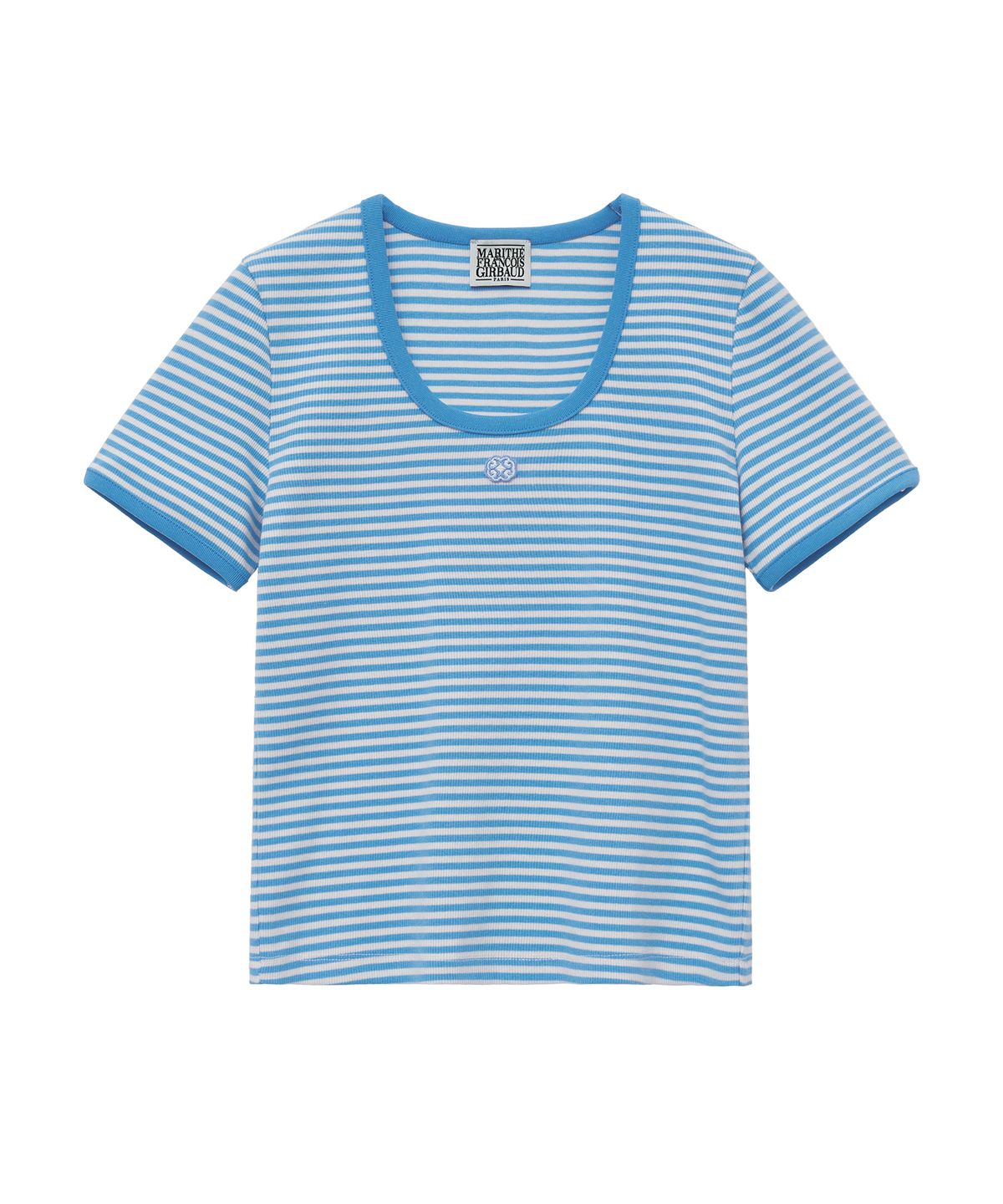 마리떼 프랑소와 저버(MARITHÉ + FRANҪOIS GIRBAUD) W DEEP NECK RINGER TEE light blue