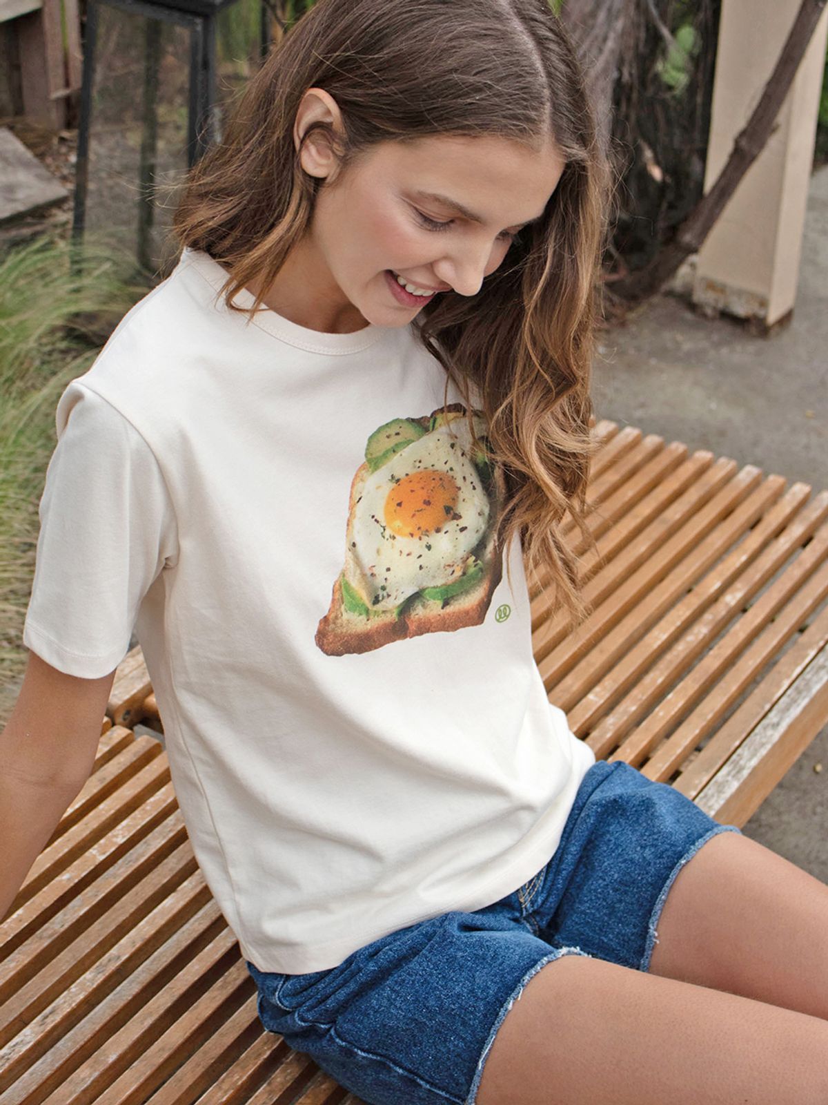 랭앤루(LANGNLU) TOAST T-Shirts(토스트)_CREAM