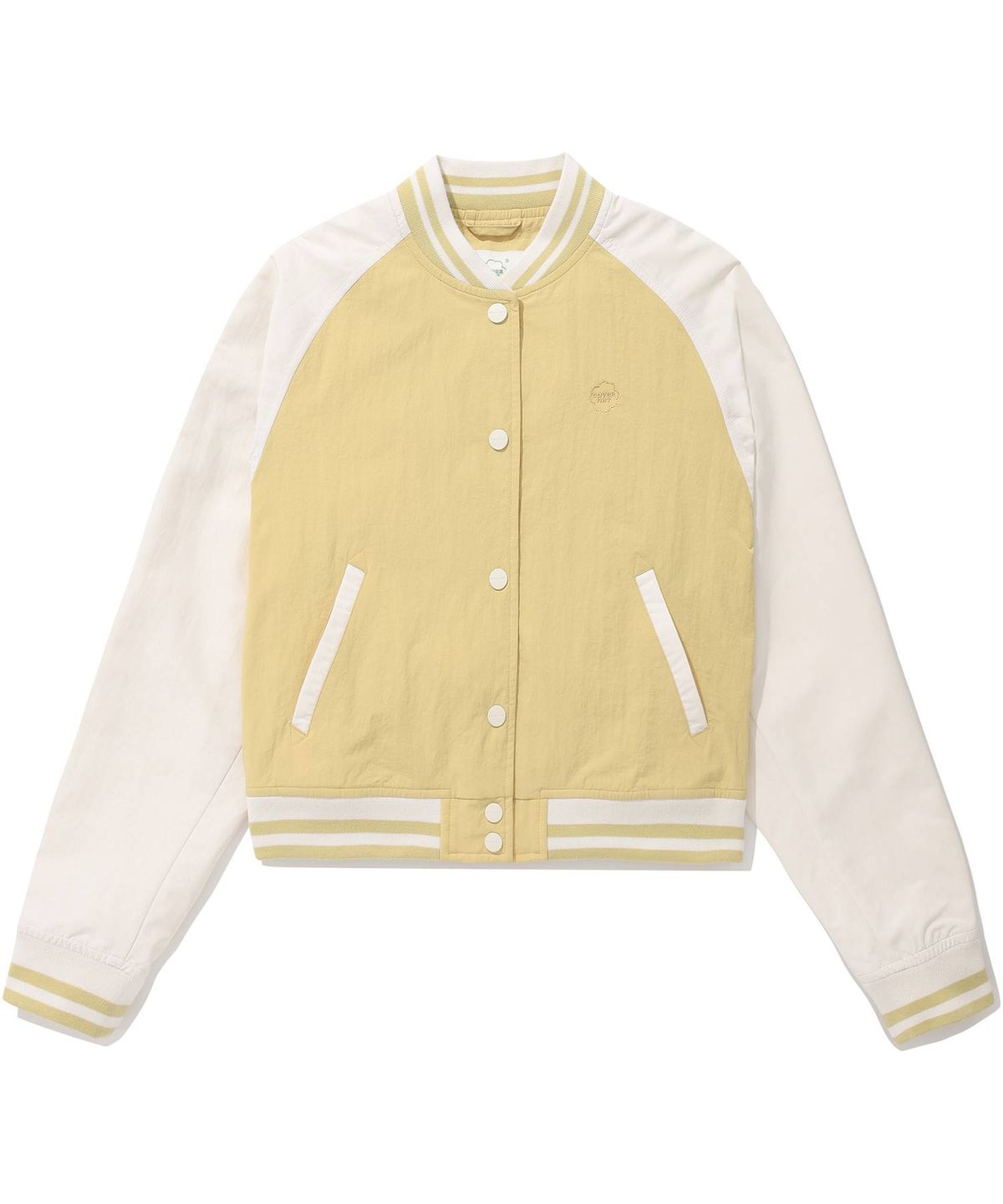 커버낫 우먼(COVERNAT WOMAN) 우먼 바시티 자켓 Light Yellow