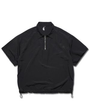 나일론 하프 집업 셔츠 블랙