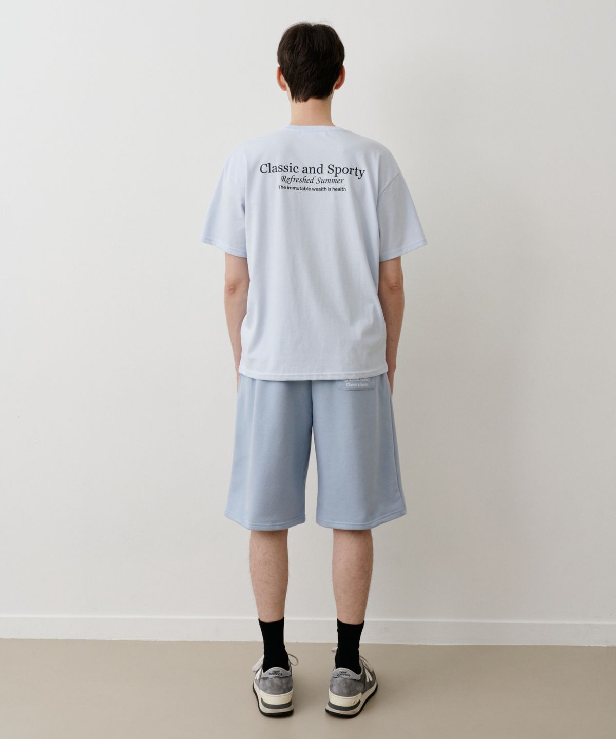 아페고 스포츠(APEGO SPORTS) Bermuda Sweat Shorts Light Blue