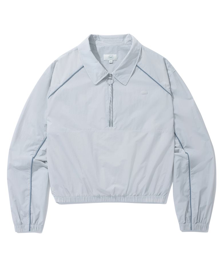 우먼 파이핑 컷아웃 아노락 Light Gray