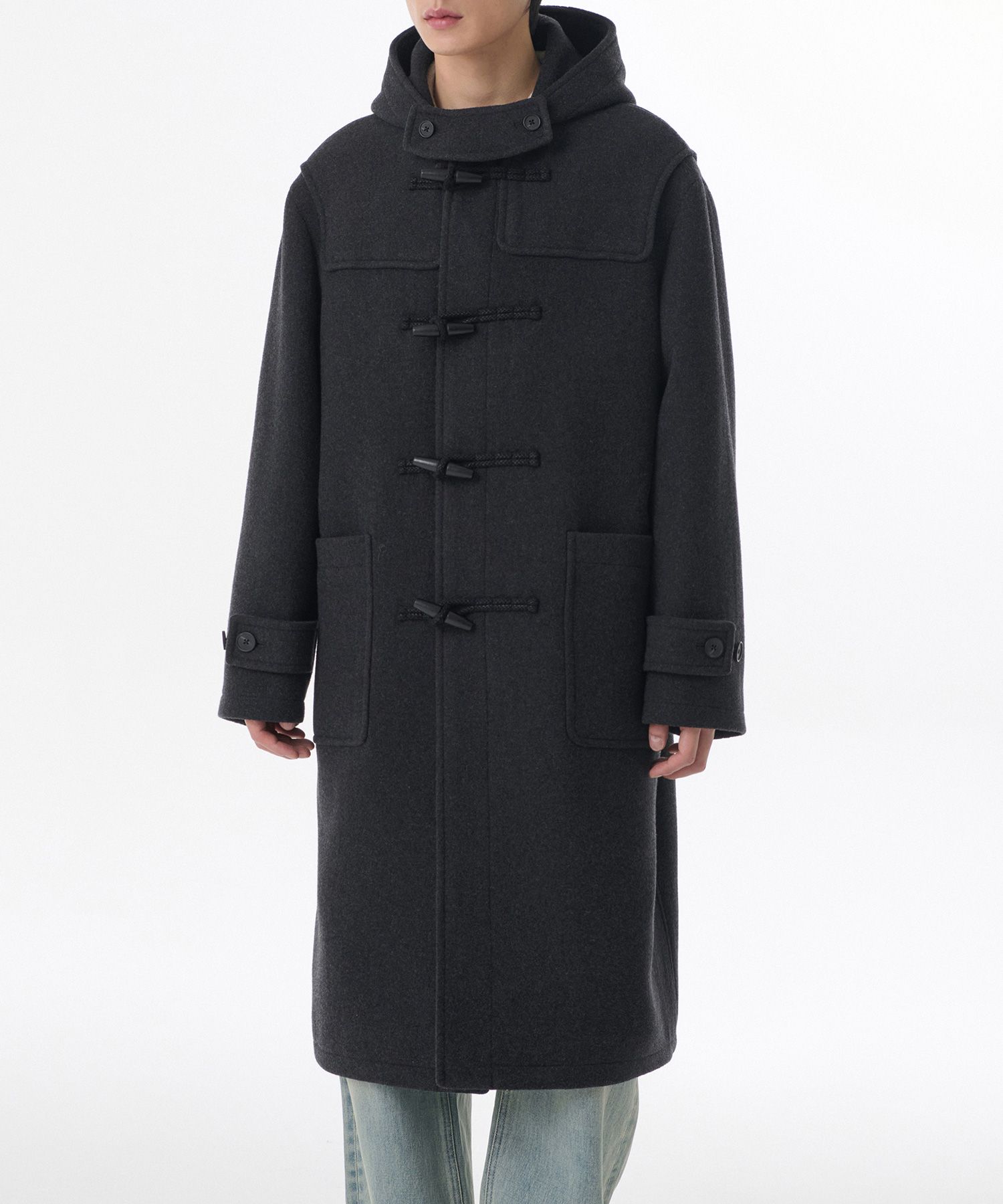 定価¥28万円 DSQUARED2 20AW ダッフル コート ウール黒48美品 定価¥28万円 DSQUARED2 20AW ダッフル コート ウール黒48美品