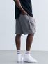 세미 와이드 카고 쇼츠 AM3042 GY