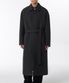 울 블렌드 맥시 발마칸 로브 코트 [차콜 그레이]