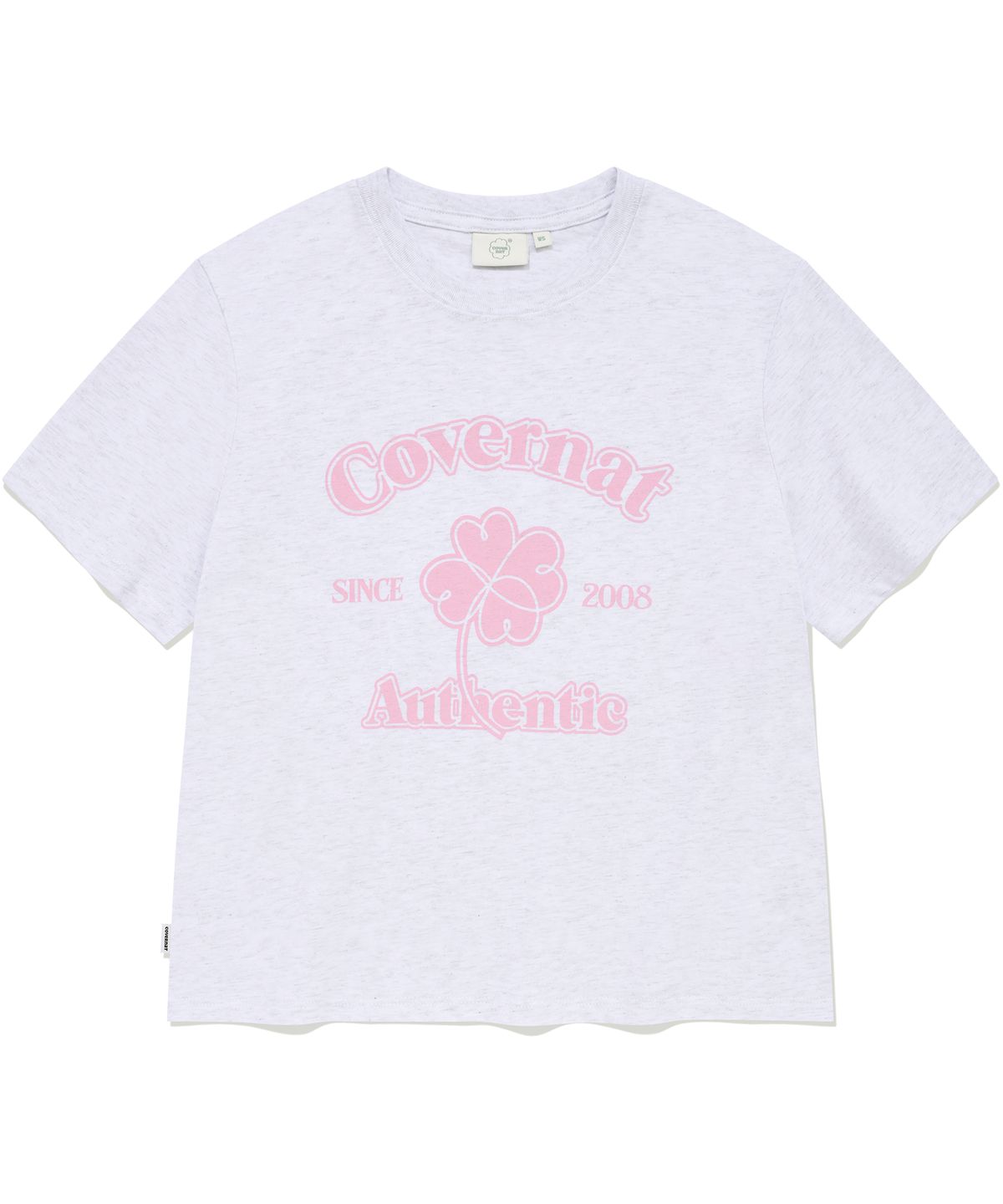 커버낫 우먼(COVERNAT WOMAN) 우먼 아치 클로버하트 티셔츠 Heather Gray