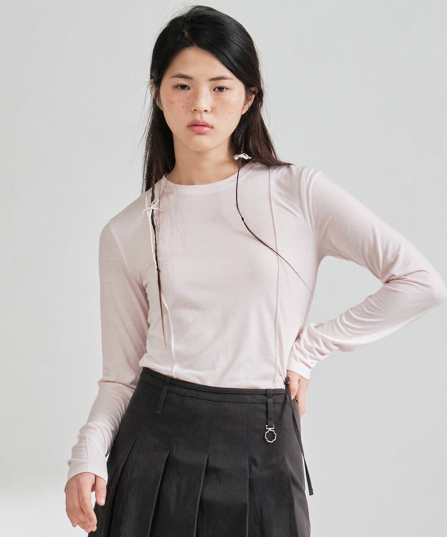 COVERNAT■Woman round neck slim long sleeve ■送料込 MUSINSA | COVERNAT WOMAN Women's Round Neck Slim Long Sleeve