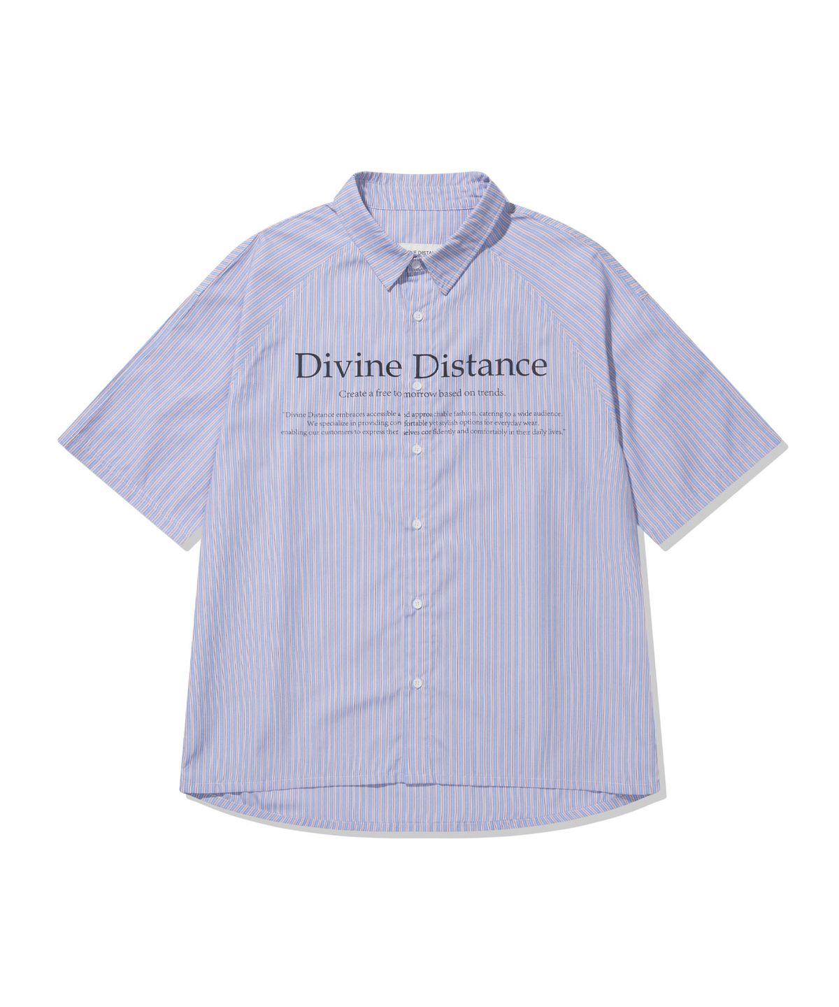 디바인디스턴스(DIVINE DISTANCE) 스트라이프 하프 셔츠