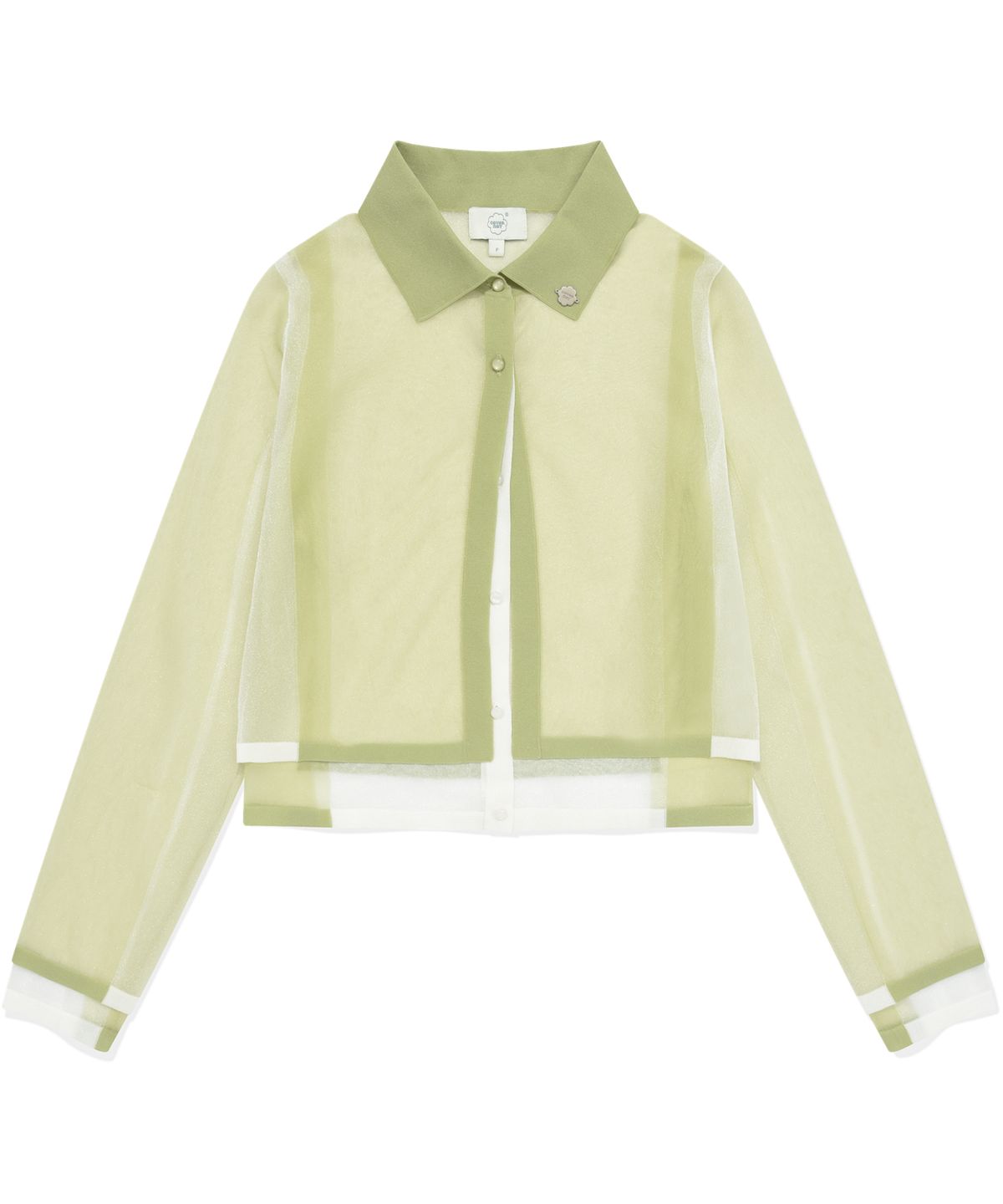 커버낫 우먼(COVERNAT WOMAN) 우먼 레이어드 카라 니트 가디건 Light Lime