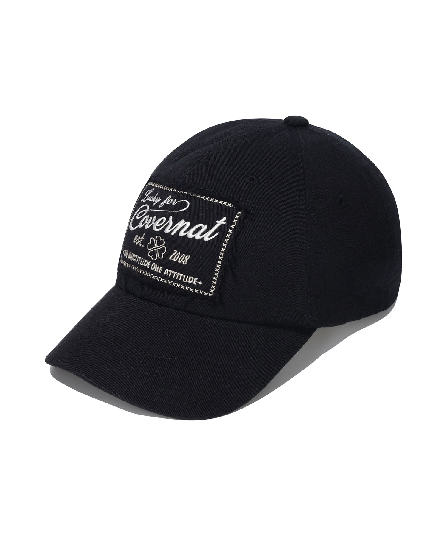 韓国人気ファッション[COVERNAT] CLOVER HEART GRUNGE HAT MUSINSA | COVERNAT WOMAN Clover Heart Grunge Ball Cap Black