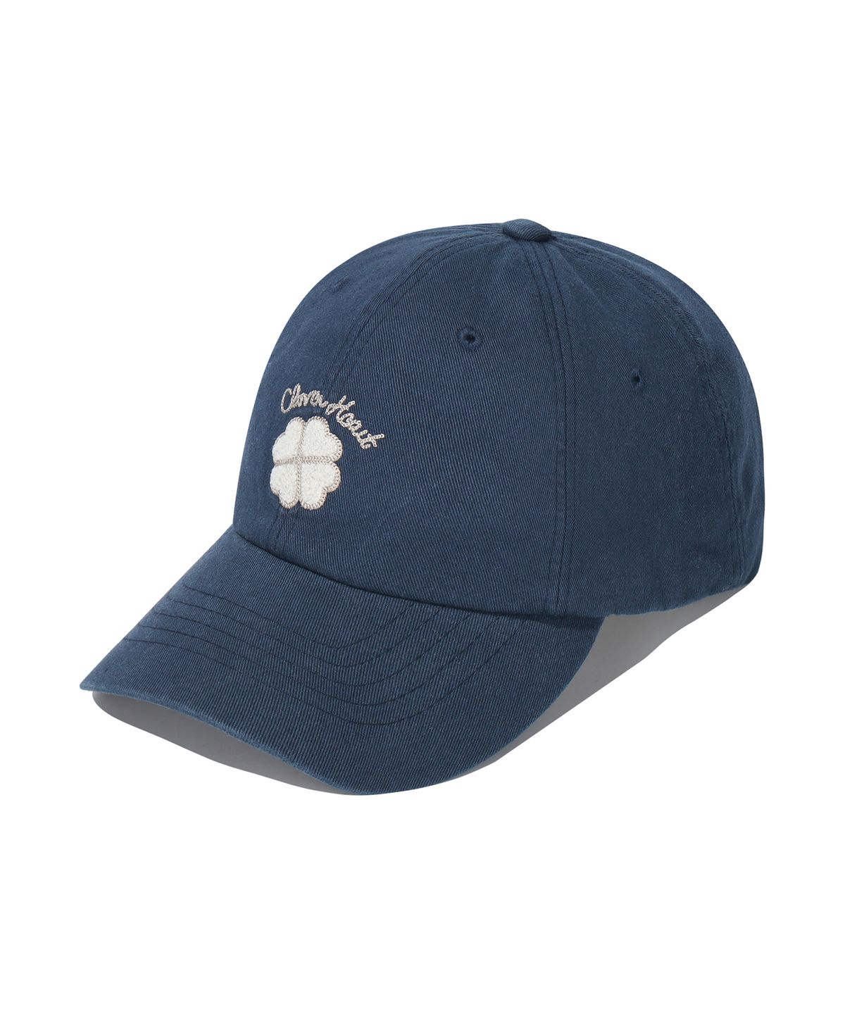 커버낫 우먼(COVERNAT WOMAN) 클로버하트 부클자수 볼캡 Navy