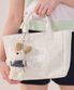 클로버하트 캔버스 미니 토트백 Ivory
