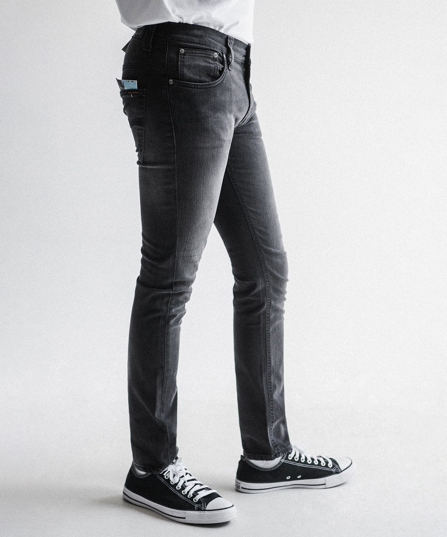NUDIEJEANS 신핀 블랙 브루투스 청바지