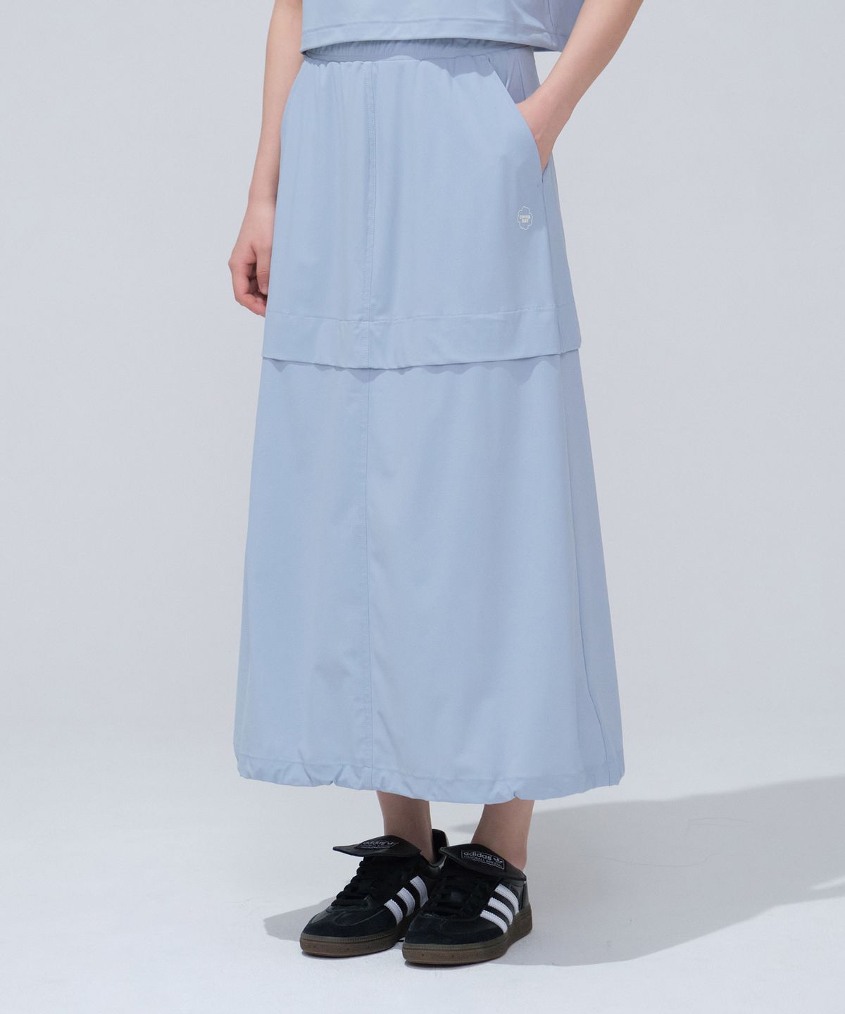 커버낫 우먼(COVERNAT WOMAN) 우먼 컴포트 벌룬 롱 스커트 Light Blue
