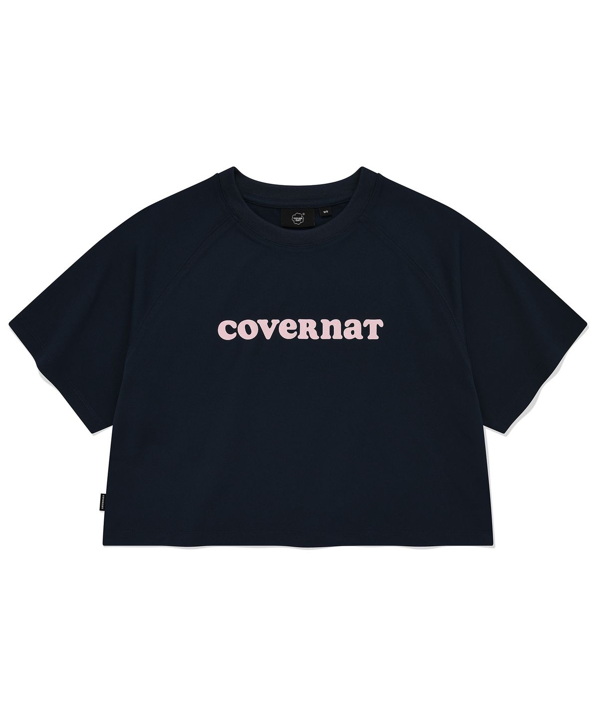 커버낫 우먼(COVERNAT WOMAN) 우먼 쿠퍼 로고 아이스 크롭 티셔츠 Navy
