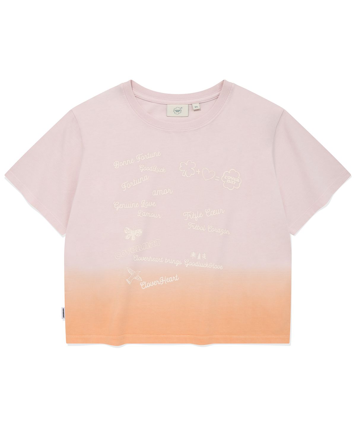 커버낫 우먼(COVERNAT WOMAN) 우먼 그라데이션 티셔츠 Light Pink