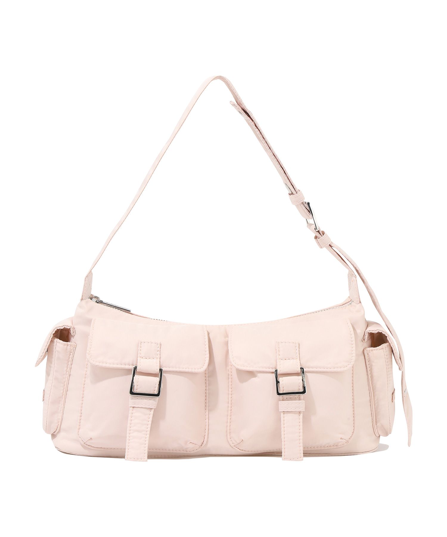 ショルダーバッグ・ポシェット COVERNAT CLOVER HEART PADDED SHOULDER BAG 4FK1621 Clover Heart Glowy Two Pocket Shoulder Bag Black - Covernat