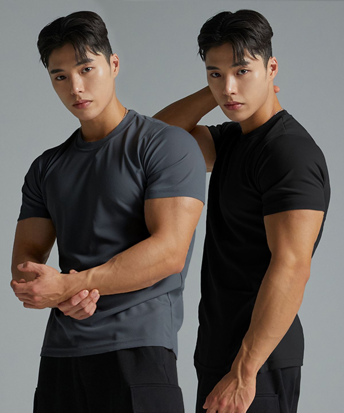 블랙몬스터핏(BLACK MONSTER FIT) [2PACK]허니컴 드라이 기능성 쿨 반팔 티셔츠 2P