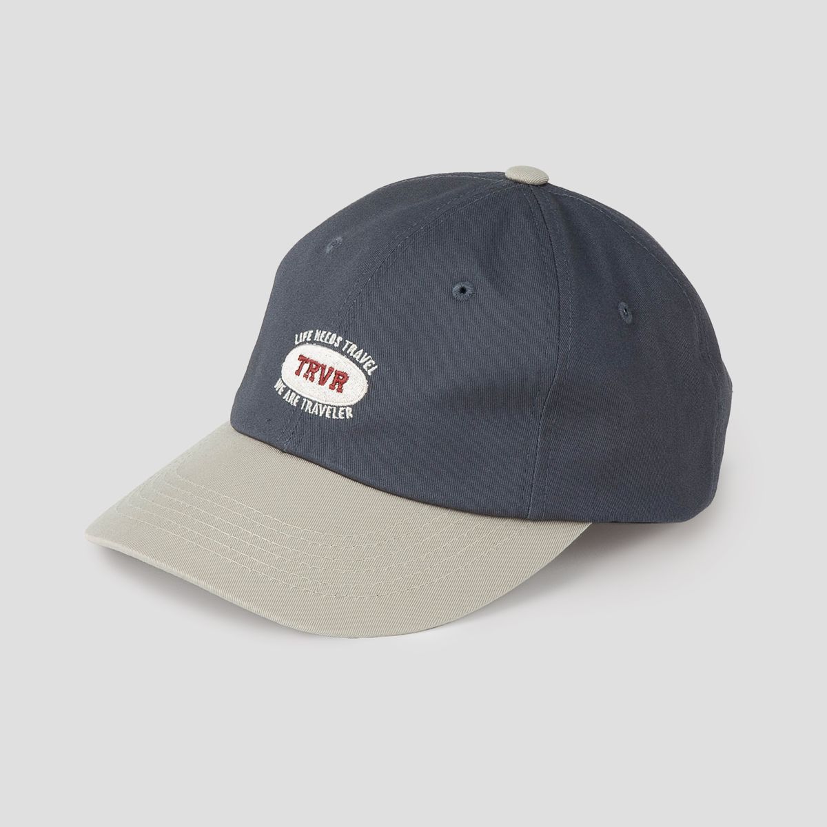 티알브이알(TRVR) LNT Lettering Ball Cap Charcoal/Khaki