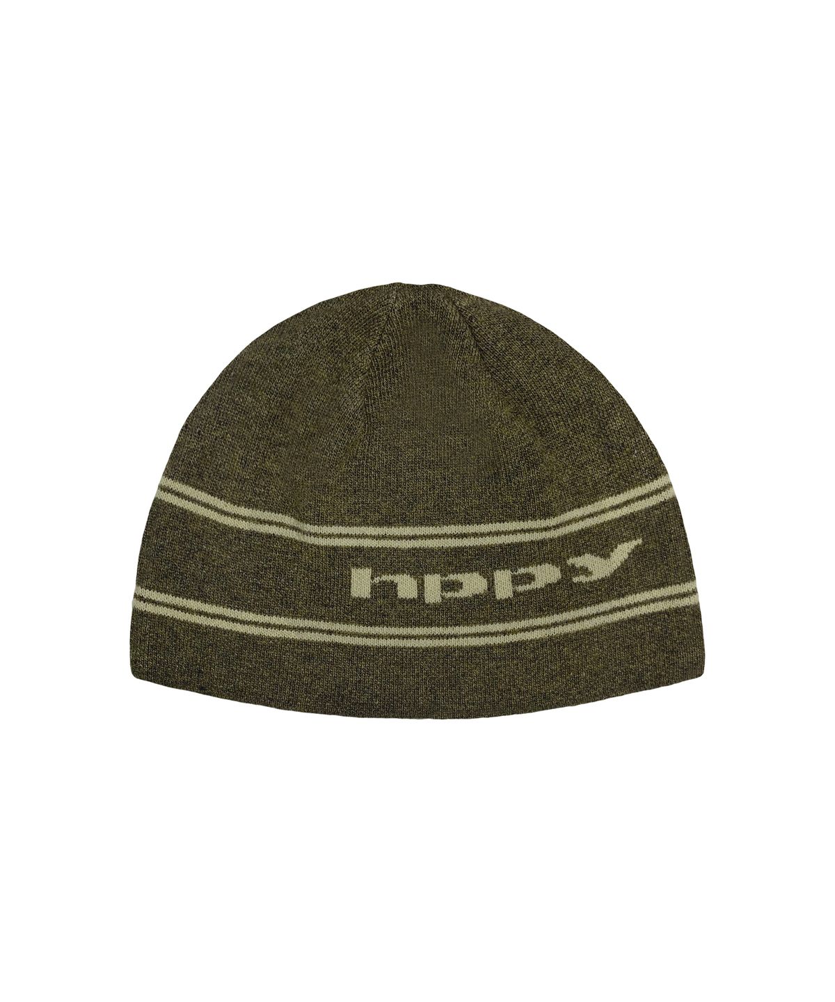 에이치피피와이(HPPY) HPC DOUBLE LINE LOGO BEANIE - KHAKI