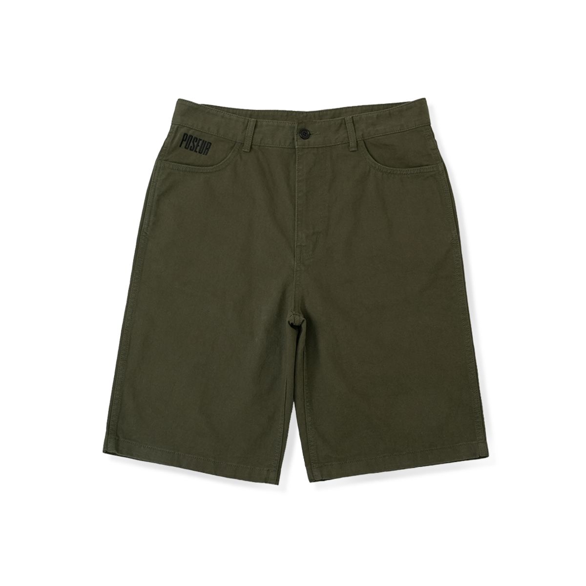 피오에스알(POSR) WASHED HALF PANTS / OLIVE