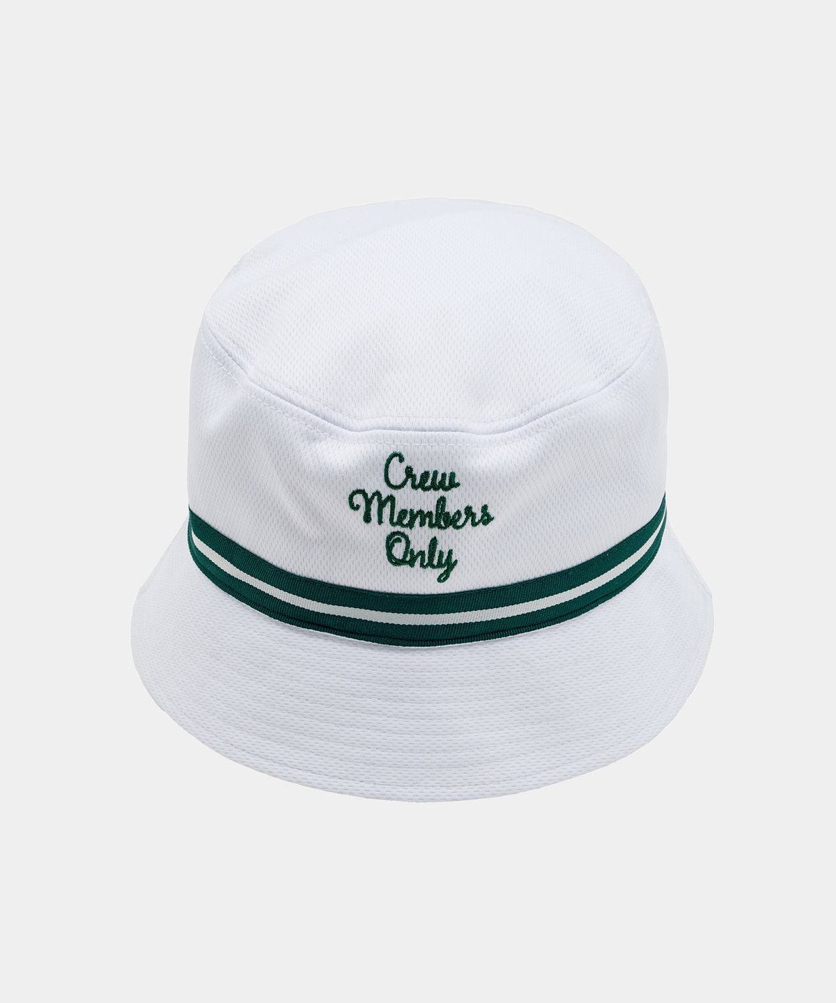 크루멤버스온리(CREW MEMBERS ONLY) OFFICIAL LOGO BUCKET HAT WHITE