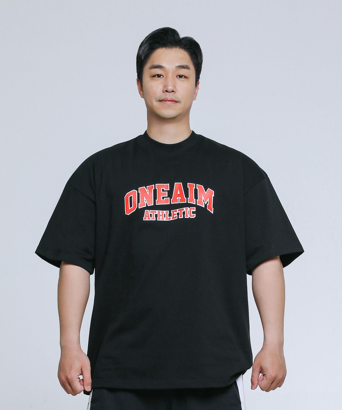 원에임(ONEAIM) 헤비 아치로고 오버핏 반팔 2컬러