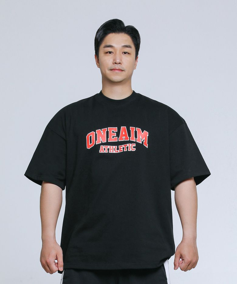 헤비 아치로고 오버핏 반팔 2컬러