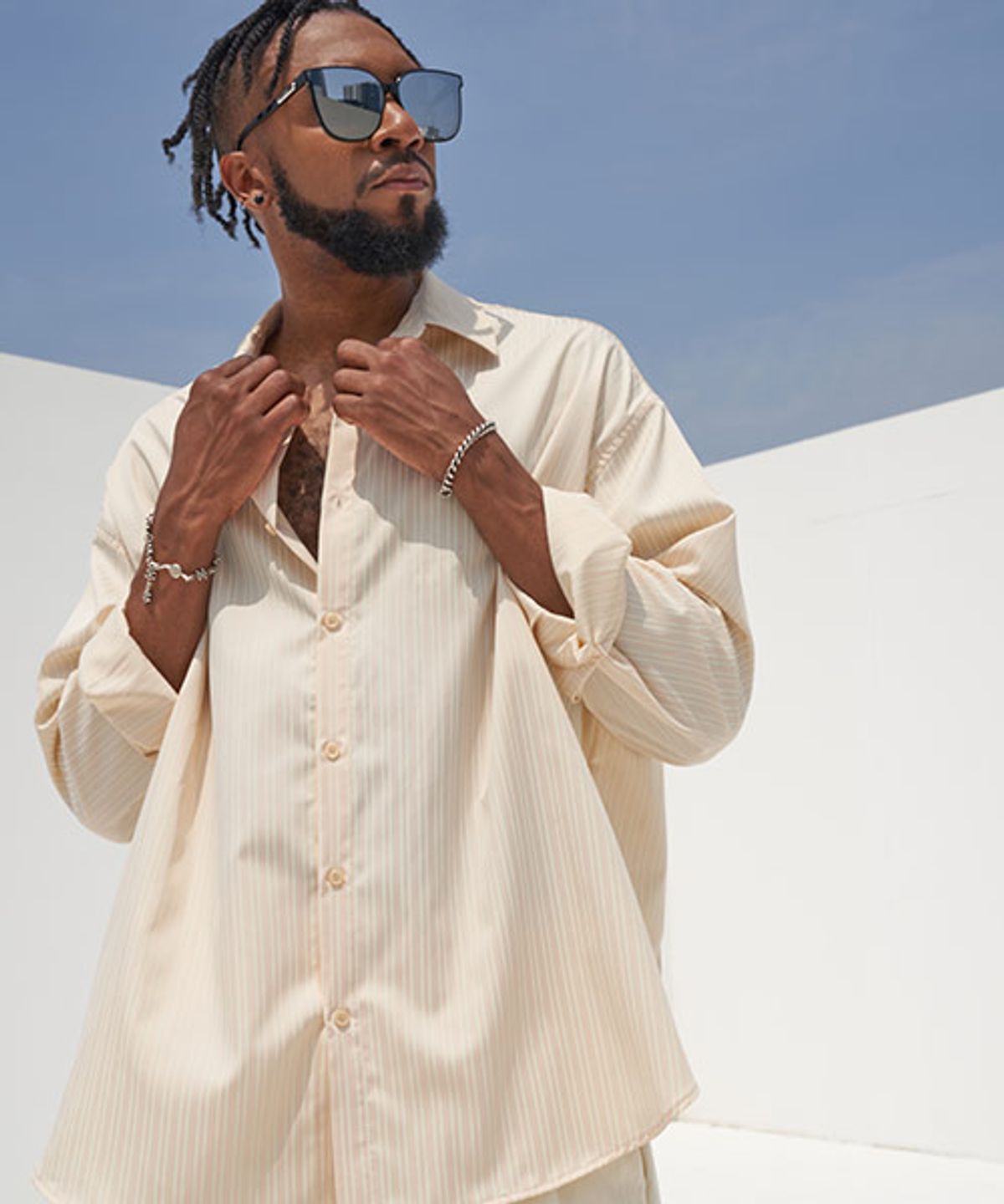 테네르(TENER) Stripe Summer Box Shirt-Yellow - 사이즈 & 후기 | 무신사
