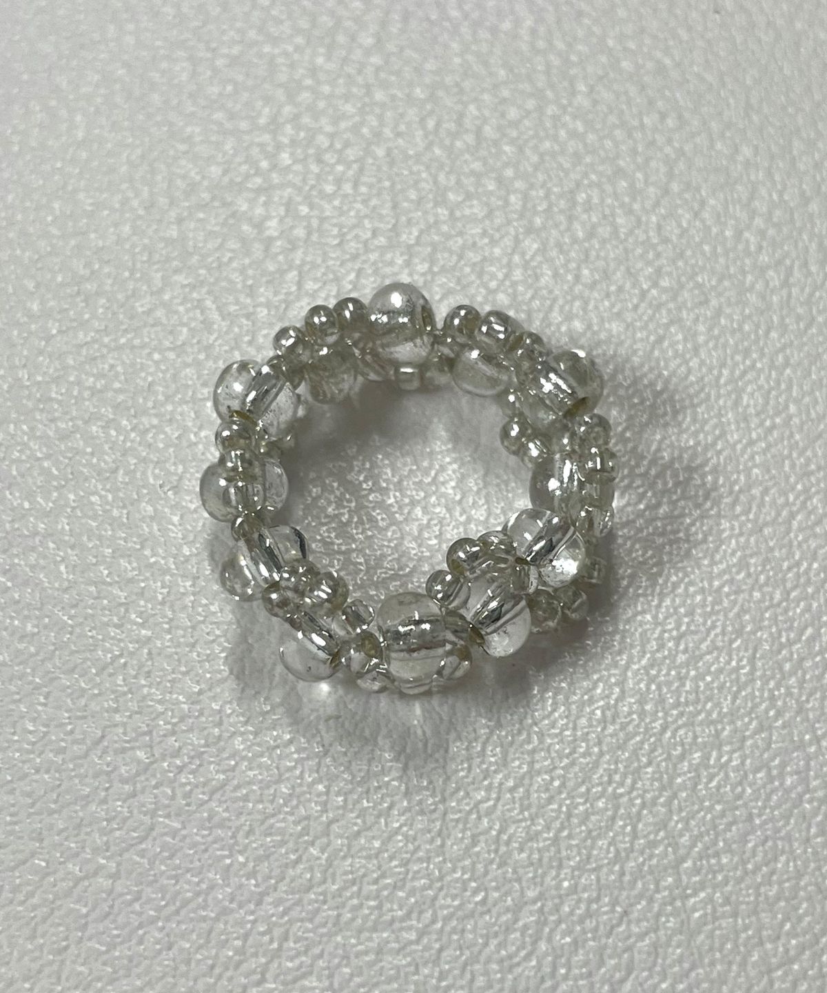 딜라이디(DELIDI) Twist shining beads rings (clear)