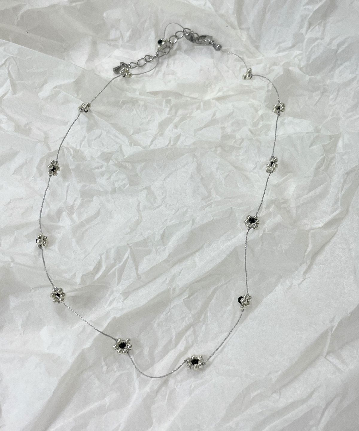 딜라이디(DELIDI) Flower ball necklace (silver)