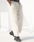 Linen St Wide Banding Pants - Beige